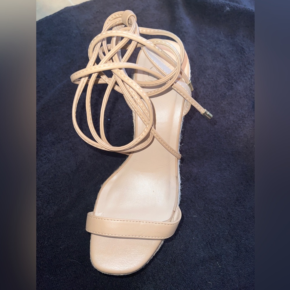 Beige wedges